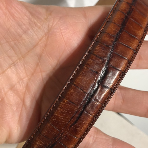 Vintage Arden Leather Co. Italian Croco Calfskin Belt - Picture 6 of 11